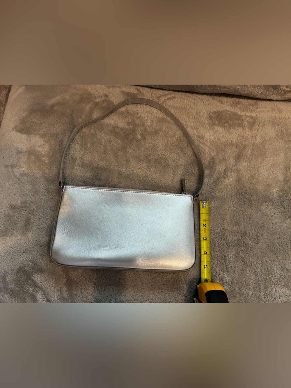 DISCOUNTED Christian Louboutin Metallic Silver Shoulder Bag